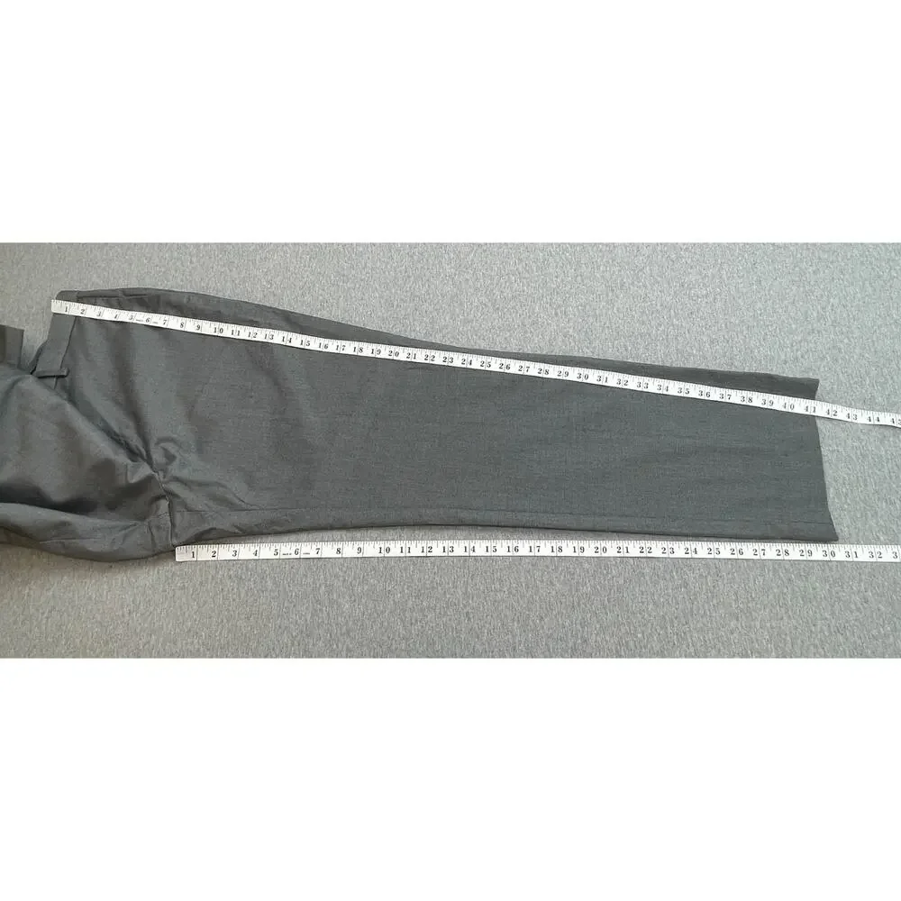 Banana Republic Pants Mens 36 x 32 Gray Cotton Blend Stretch Slim Fit Flat Front